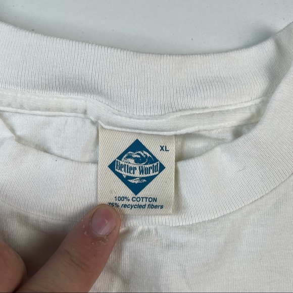 Vintage AGAINST ANIMAL TESTING Single Stitch T-shirt Size XL Recycled Cotton - Picture 4 of 7